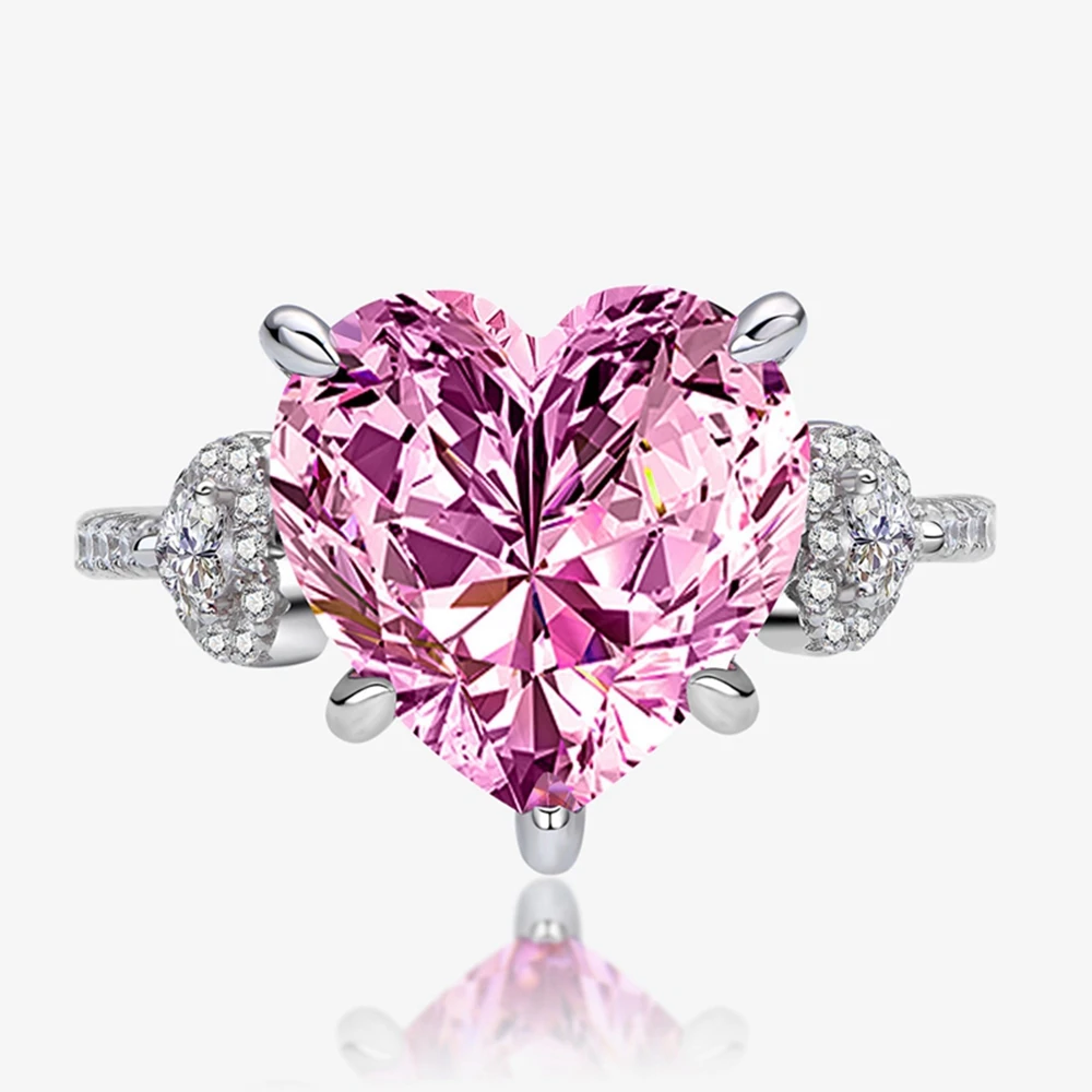 Pure 925 Sterling Silver High Carbon Diamond Rings Heart Shaped Wedding Rings For Women Bride Anniversary Wedding Jewelry Gifts
Pure 925 Sterling Silver High Carbon Diamond Rings Heart Shaped Wedding Rings For Women Bride Anniversary Wedding Jewelry Gifts