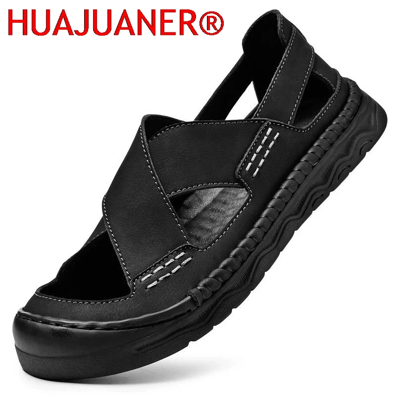 Summer Men Sandals Genuine Leather Mens Casual Shoes Outdoor Men Leather Sandals for Men Beach Shoes Roman Mens Shoes
Summer Men Sandals Genuine Leather Mens Casual Shoes Outdoor Men Leather Sandals for Men Beach Shoes Roman Mens Shoes