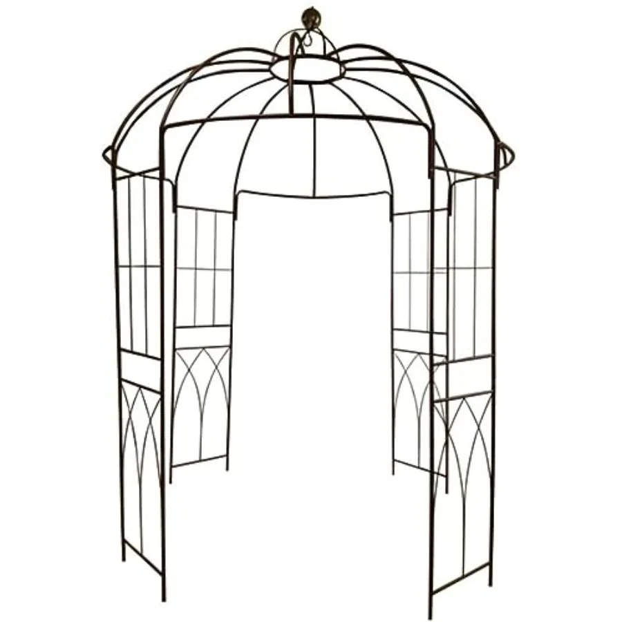 French Style Birdcage Shape Heavy Duty Gazebo, 9'Highx 6'6" Wide, Pergola Pavilion Arch Arbor Arbour Plants Stand Rack for Wedd
French Style Birdcage Shape Heavy Duty Gazebo, 9'Highx 6'6" Wide, Pergola Pavilion Arch Arbor Arbour Plants Stand Rack for Wedd