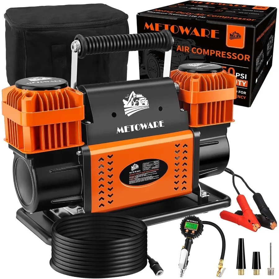 Offroad Air Compressor with Digital Pressure Gauge Tire Inflator Kit 12 V Portable Air Pump with 10.6 CFM Air Pump for
Offroad Air Compressor with Digital Pressure Gauge Tire Inflator Kit 12 V Portable Air Pump with 10.6 CFM Air Pump for