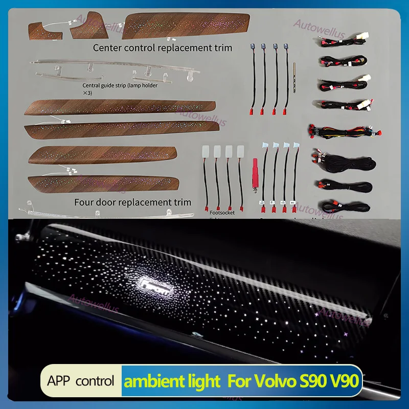 Автомобильная лампа внешней освещенности для Volvo S90 V90 2016-2024, динамика, волшебный цвет, окружающая лампа, управление через приложение
Автомобильная лампа внешней освещенности для Volvo S90 V90 2016-2024, динамика, волшебный цвет, окружающая лампа, управление через приложение