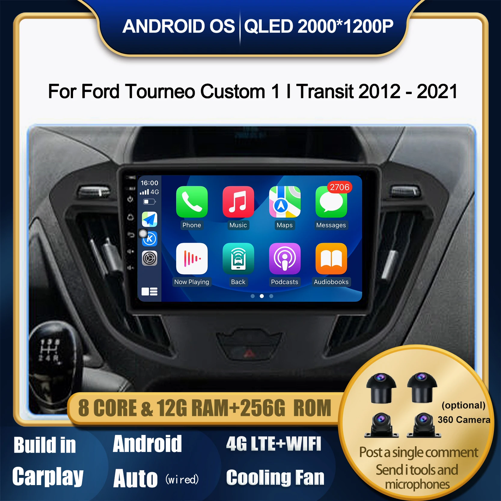 Android 14 2K Screen Car Radio Multimedia Player Autoradio Stereo For Ford Tourneo Custom 1 I Transit 2012 - 2021 Carplay Auto
Android 14 2K Screen Car Radio Multimedia Player Autoradio Stereo For Ford Tourneo Custom 1 I Transit 2012 - 2021 Carplay Auto