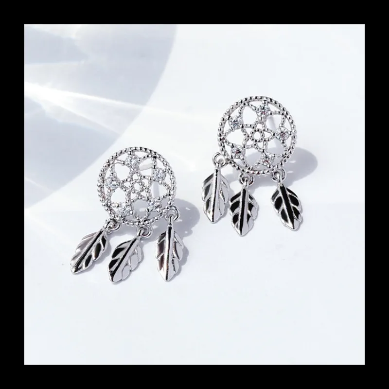Japanese Korean Style Korean Version of Dream Catcher Stud Earrings Simple Fashion Forest System Diamond Feather Leaf Tassel Ear
Japanese Korean Style Korean Version of Dream Catcher Stud Earrings Simple Fashion Forest System Diamond Feather Leaf Tassel Ear