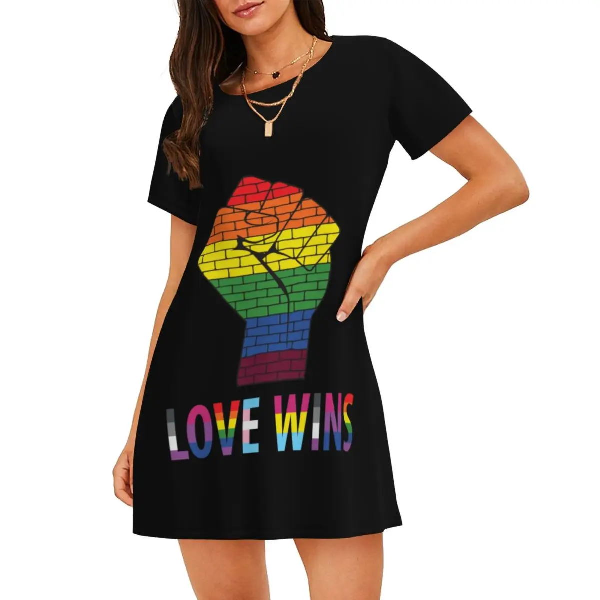 Женская ночная рубашка с короткими рукавами Love Wins Gay Pride, радужная ночная рубашка LGBT GLBT, ночная рубашка для покупок, одежда для сна с короткими рукавами
Женская ночная рубашка с короткими рукавами Love Wins Gay Pride, радужная ночная рубашка LGBT GLBT, ночная рубашка для покупок, одежда для сна с короткими рукавами