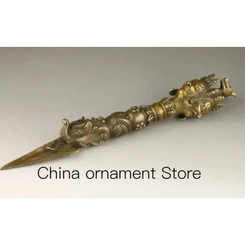 Collection Old Handmade Brass Copper 35CM Buddhist Spiritual Exorcism Tools statue
Collection Old Handmade Brass Copper 35CM Buddhist Spiritual Exorcism Tools statue