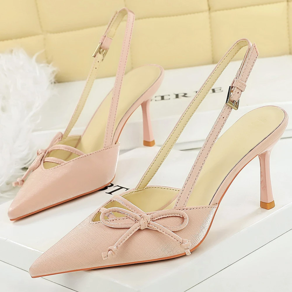 BIGTREE Shoes Side Bowknot Design Women Pumps Pointed Tip High Heels Silks Satins Stiletto Heels Office Shoes Heeled Sandals
BIGTREE Shoes Side Bowknot Design Women Pumps Pointed Tip High Heels Silks Satins Stiletto Heels Office Shoes Heeled Sandals