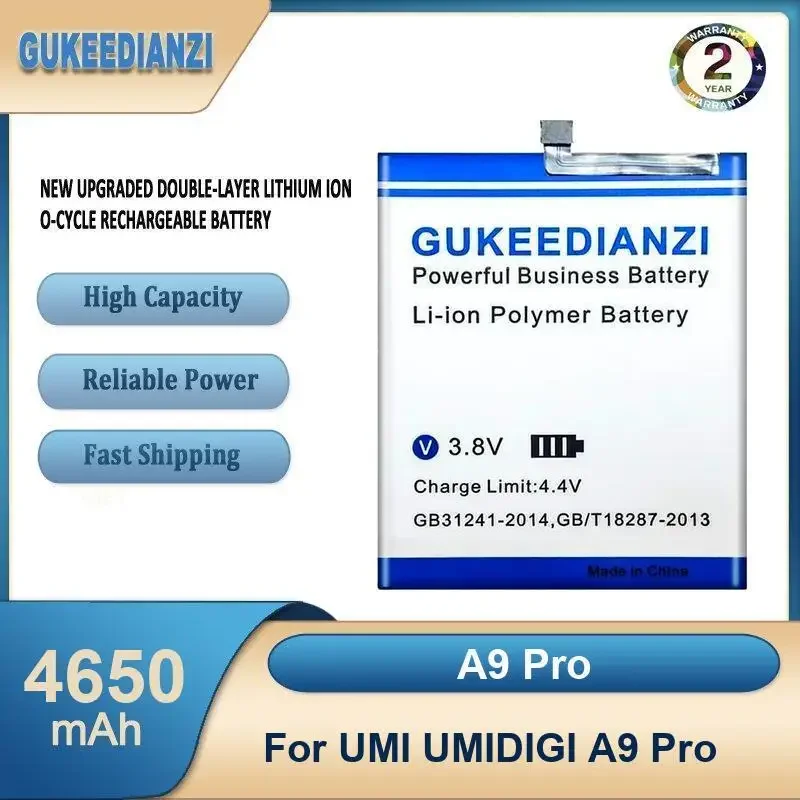A9 Pro 4650 мАч аккумулятор для мобильного телефона большой емкости для UMI UMIDIGI A9 Pro
A9 Pro 4650 мАч аккумулятор для мобильного телефона большой емкости для UMI UMIDIGI A9 Pro