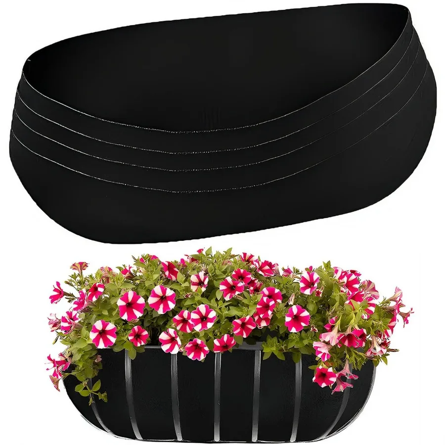 4 Pack 30 Inch Black Felt Window Box Liners Fabric Trough Planter Basket Liners Replacement NonWoven Hanging Plant Liner for Wa
4 Pack 30 Inch Black Felt Window Box Liners Fabric Trough Planter Basket Liners Replacement NonWoven Hanging Plant Liner for Wa