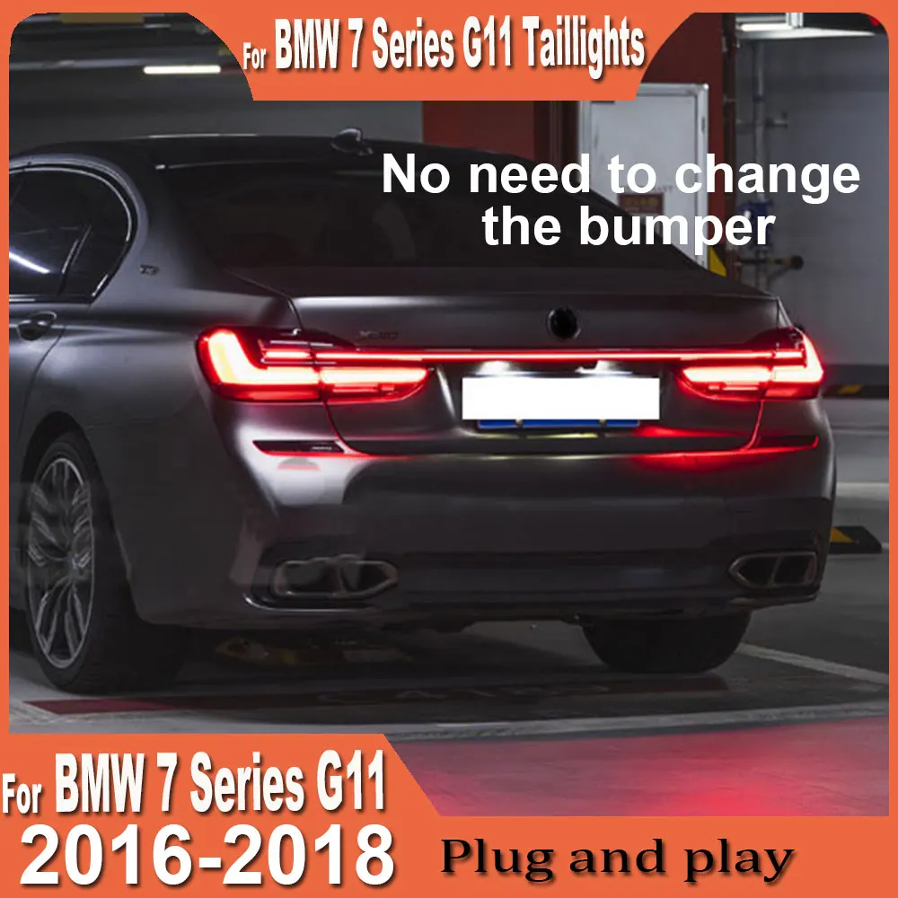 Car styling through Tail Lights For BMW 7 Series G11 2016 2017 2018 LED Brake Reverse Tail Lamp Dynamic Light Tail Lamp Assembly
Car styling through Tail Lights For BMW 7 Series G11 2016 2017 2018 LED Brake Reverse Tail Lamp Dynamic Light Tail Lamp Assembly