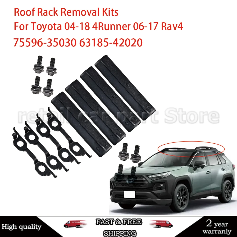 Car Accessories Roof Rack Removal Kits For Toyota 04-18 4Runner 06-17 Rav4 For Lexus Gx460 Lx570 75596-35030 63185-42020
Car Accessories Roof Rack Removal Kits For Toyota 04-18 4Runner 06-17 Rav4 For Lexus Gx460 Lx570 75596-35030 63185-42020