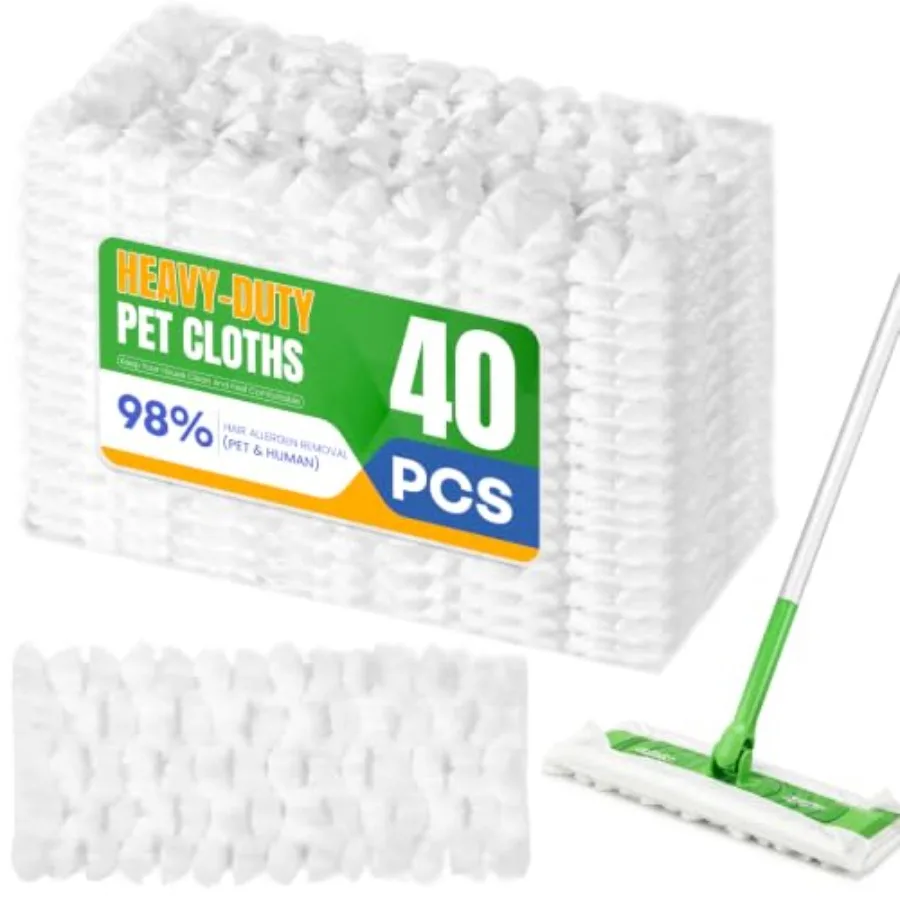 40 Pcs Heavy Duty Dry Sweeping Cloths Disposable Microfiber Duster Mop Pads Compatible with Sweeper Mop, Refills for Floor Clea
40 Pcs Heavy Duty Dry Sweeping Cloths Disposable Microfiber Duster Mop Pads Compatible with Sweeper Mop, Refills for Floor Clea