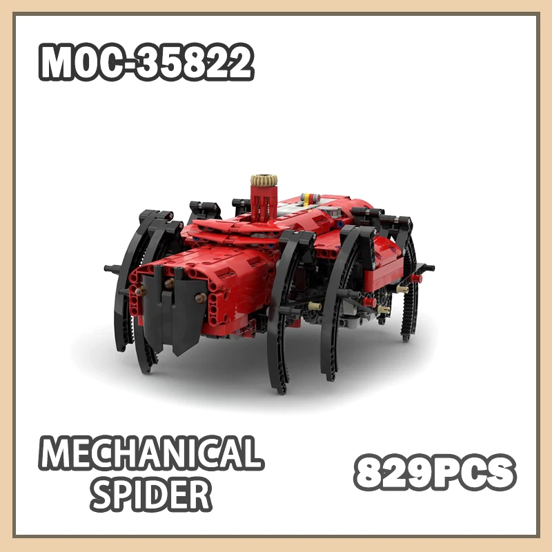 MOC-35822 Механический паук, электрический робот-паук, строительный блок, сборная модель, изысканная структурная связь, подарок на день рождения, 829 шт.
MOC-35822 Механический паук, электрический робот-паук, строительный блок, сборная модель, изысканная структурная связь, подарок на день рождения, 829 шт.