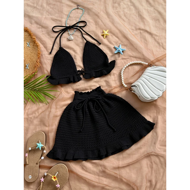 MOXDO Triangular-Neck Top and Short Skirt Set, Two-Piece Set, Tunic, Beach Vacation Style, Casual Beach, Pool, and Seaside Wear
MOXDO Triangular-Neck Top and Short Skirt Set, Two-Piece Set, Tunic, Beach Vacation Style, Casual Beach, Pool, and Seaside Wear