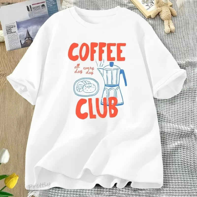 Coffee Club T Shirt Women Funny Coffee Lover Retro Tshirt Trendy Short Sleeve Tee Harajuku Graphci T Shirts Streetwear Oversize
Coffee Club T Shirt Women Funny Coffee Lover Retro Tshirt Trendy Short Sleeve Tee Harajuku Graphci T Shirts Streetwear Oversize
