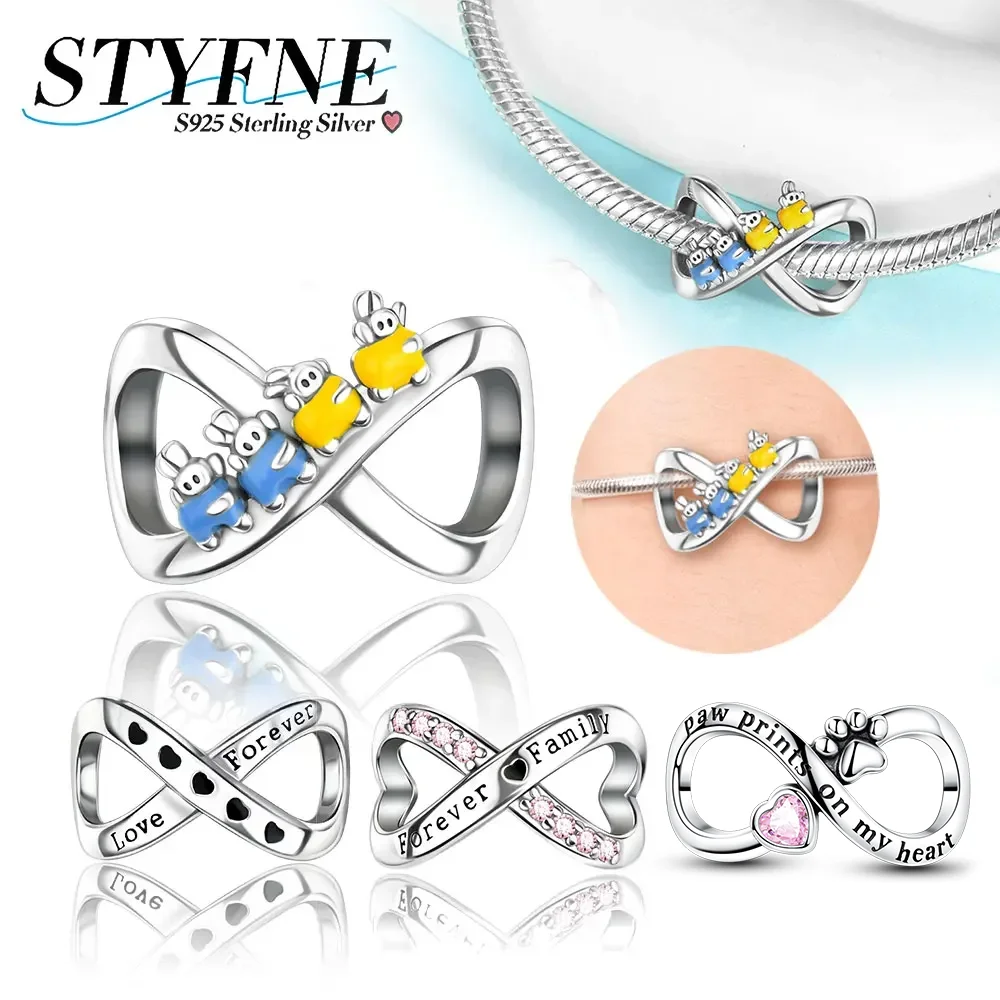 Стерлингового серебра 925 пробы Forever Family Infinite Love, подвеска из бисера, подходит для оригинального браслета, подарок для изготовления ювелирных изделий своими руками
Стерлингового серебра 925 пробы Forever Family Infinite Love, подвеска из бисера, подходит для оригинального браслета, подарок для изготовления ювелирных изделий своими руками