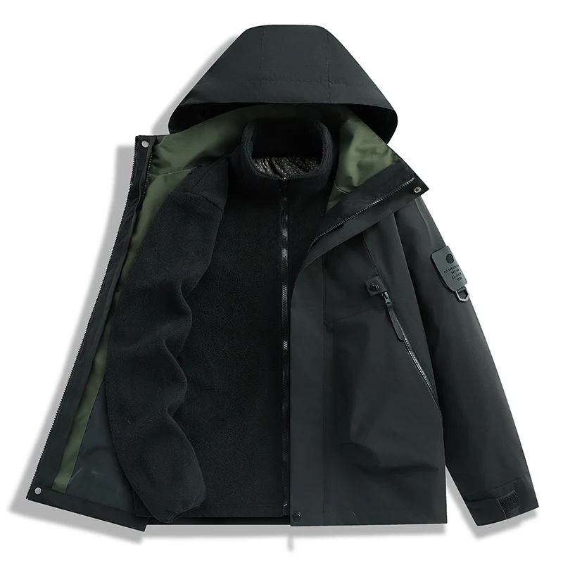 Зимняя мужская уличная куртка из софтшелла на молнии с капюшоном, водонепроницаемая куртка для пешего туризма, кемпинга, ветровка для пешего туризма, кемпинга, рыбалки 
Зимняя мужская уличная куртка из софтшелла на молнии с капюшоном, водонепроницаемая куртка для пешего туризма, кемпинга, ветровка для пешего туризма, кемпинга, рыбалки