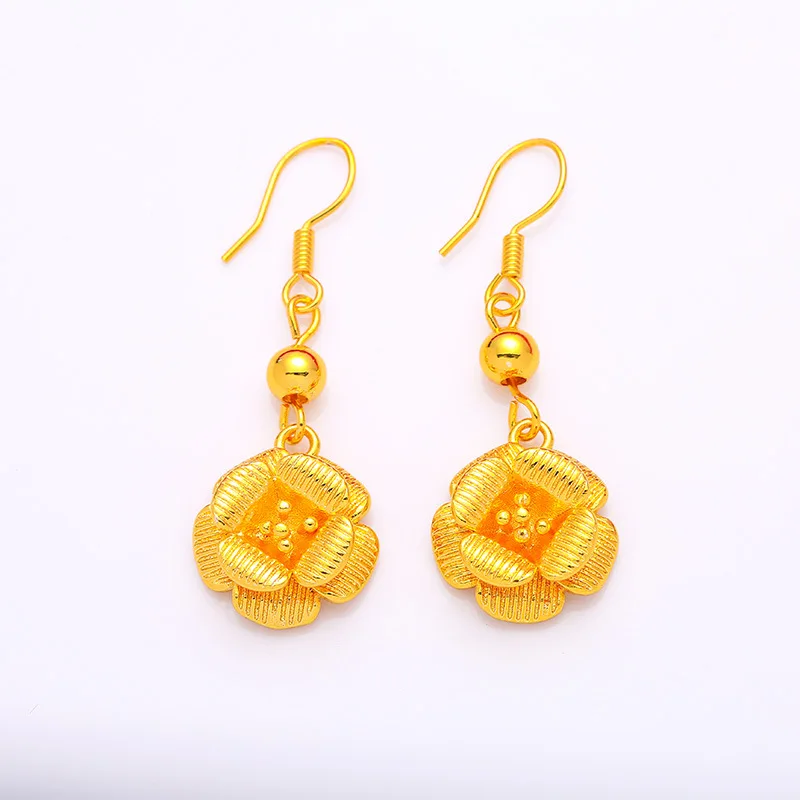 Women's Earrings Flower Ear Hook Earrings Big Flower Gold Color Drop Earrings Simple Plum Blossom Design Earrings for Women
Women's Earrings Flower Ear Hook Earrings Big Flower Gold Color Drop Earrings Simple Plum Blossom Design Earrings for Women