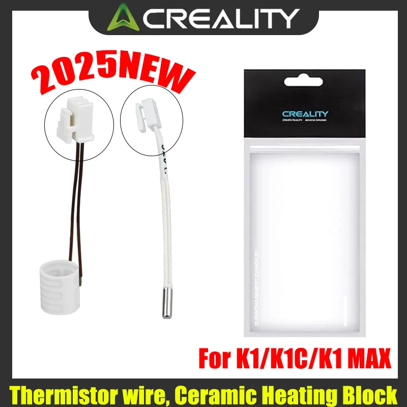 Creality Official K1/K1C/K1Max ThermistorWire Ceramic Heating Block Hot End Kit360° Surround Ceramic Heater Heat Meta With Buckl
Creality Official K1/K1C/K1Max ThermistorWire Ceramic Heating Block Hot End Kit360° Surround Ceramic Heater Heat Meta With Buckl