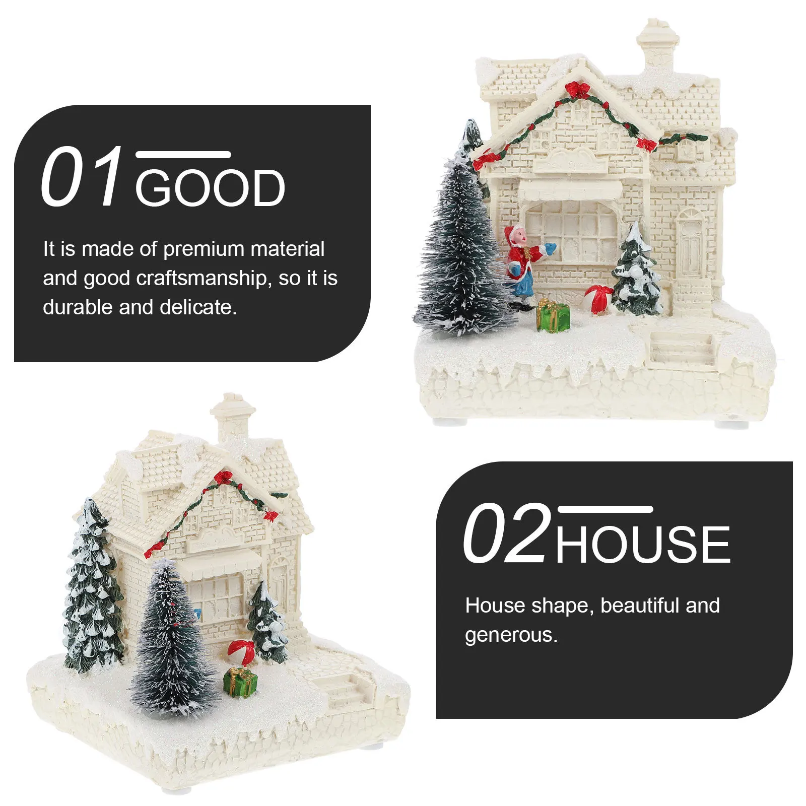 1Pcs Christmas Mini Luminous House Resin for Festive Atmosphere Living Room Bedroom Window Display Xmas Party Decors
1Pcs Christmas Mini Luminous House Resin for Festive Atmosphere Living Room Bedroom Window Display Xmas Party Decors