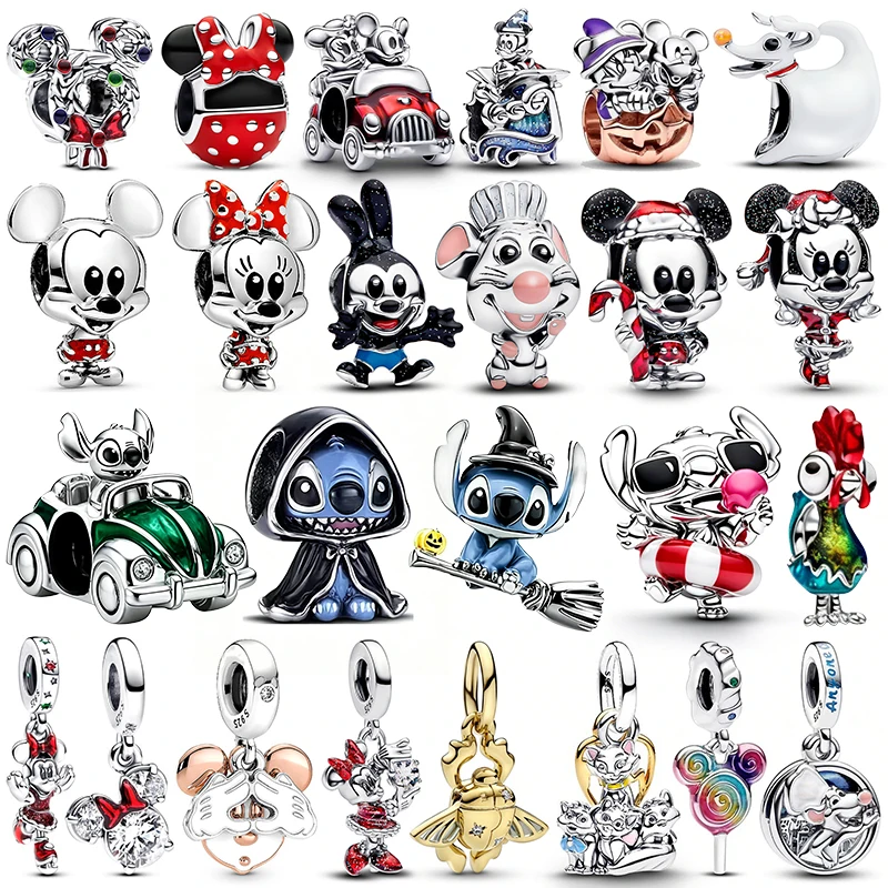 925 Sterling Silver Disney Mickey and Minnie Pendant Charm Beads Fits 3mm Bracelets Necklace For Women Luxury DIY Jewelry Making
925 Sterling Silver Disney Mickey and Minnie Pendant Charm Beads Fits 3mm Bracelets Necklace For Women Luxury DIY Jewelry Making
