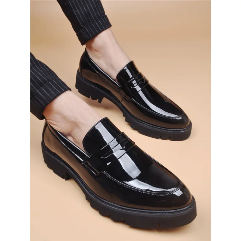 Men's Shoes Wedding Leather Shoes Business Casual Bright Leather Shoes Height Increase Brock
Men's Shoes Wedding Leather Shoes Business Casual Bright Leather Shoes Height Increase Brock