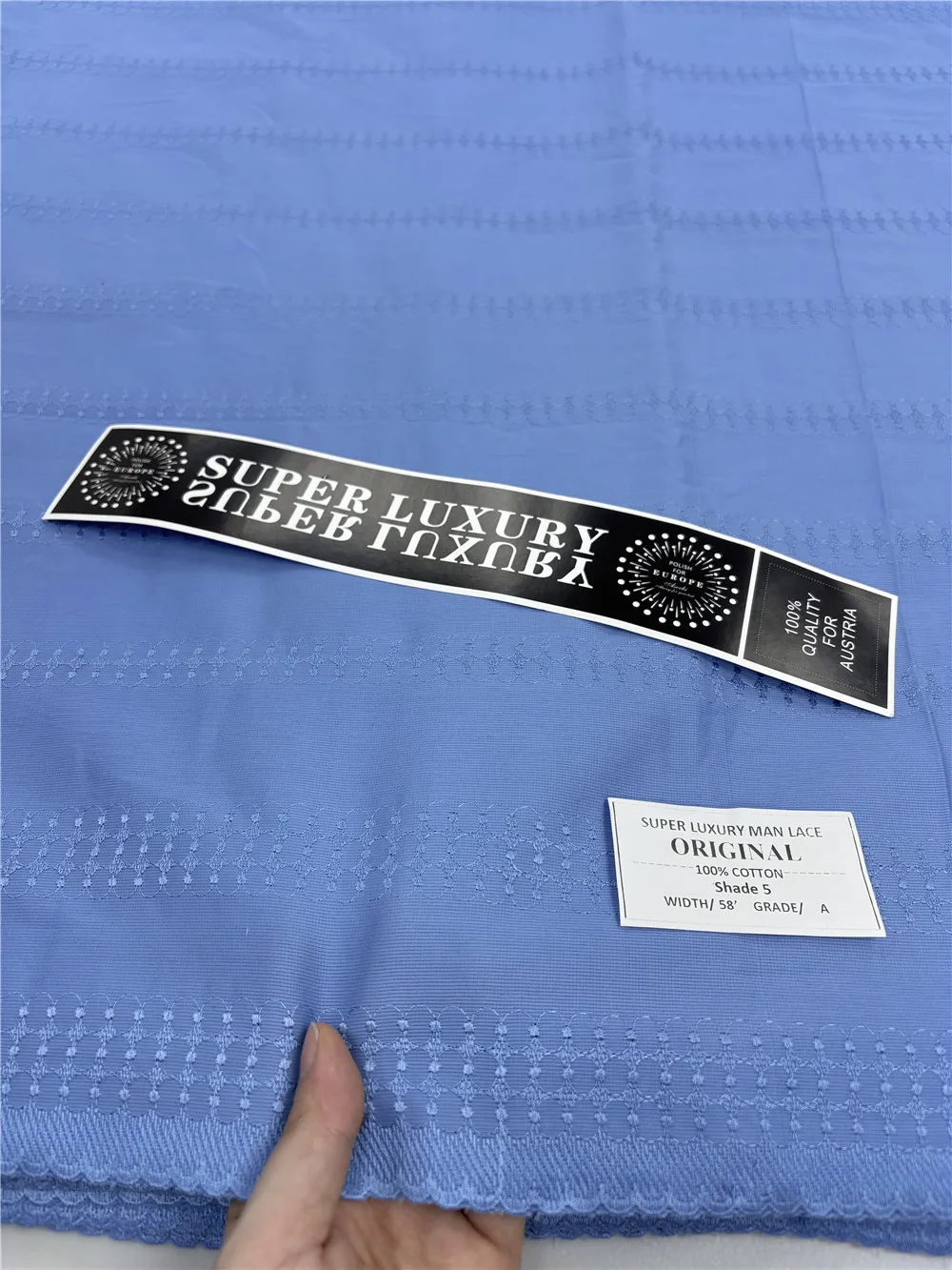 Super Luxury Man Lace Original 100% Quality For Austria Cotton Lace Fabric African Embroidered Lace Fabric For Wedding 15A51
Super Luxury Man Lace Original 100% Quality For Austria Cotton Lace Fabric African Embroidered Lace Fabric For Wedding 15A51