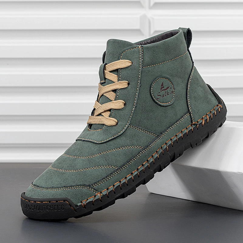 Plus-size men's lace-up boots, outdoor short boots, work boots, cotton shoes
Plus-size men's lace-up boots, outdoor short boots, work boots, cotton shoes