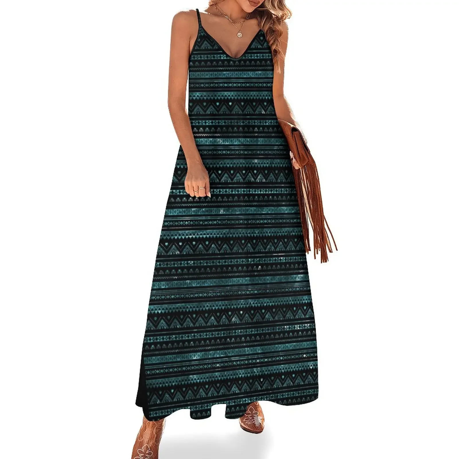 Aztec Black Tinsel Blue Sleeveless Dress summer dress woman 2025 dresses summer woman 2025 womans clothing
Aztec Black Tinsel Blue Sleeveless Dress summer dress woman 2025 dresses summer woman 2025 womans clothing