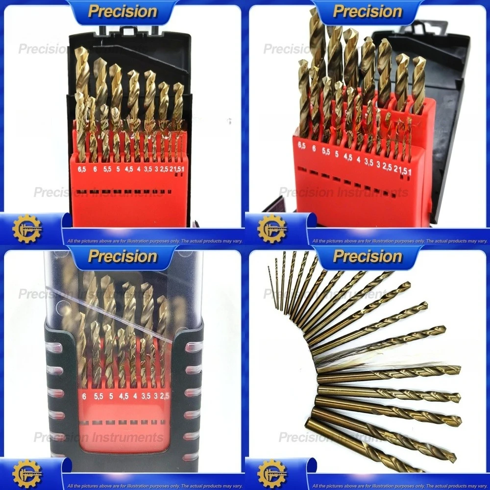 2026 HSS Twist Drill Bits Set 19PC 25PC Full Ground High Speed Steel Yellow Paraffin Coated Drill Bit Collection for Metal
2026 HSS Twist Drill Bits Set 19PC 25PC Full Ground High Speed Steel Yellow Paraffin Coated Drill Bit Collection for Metal
