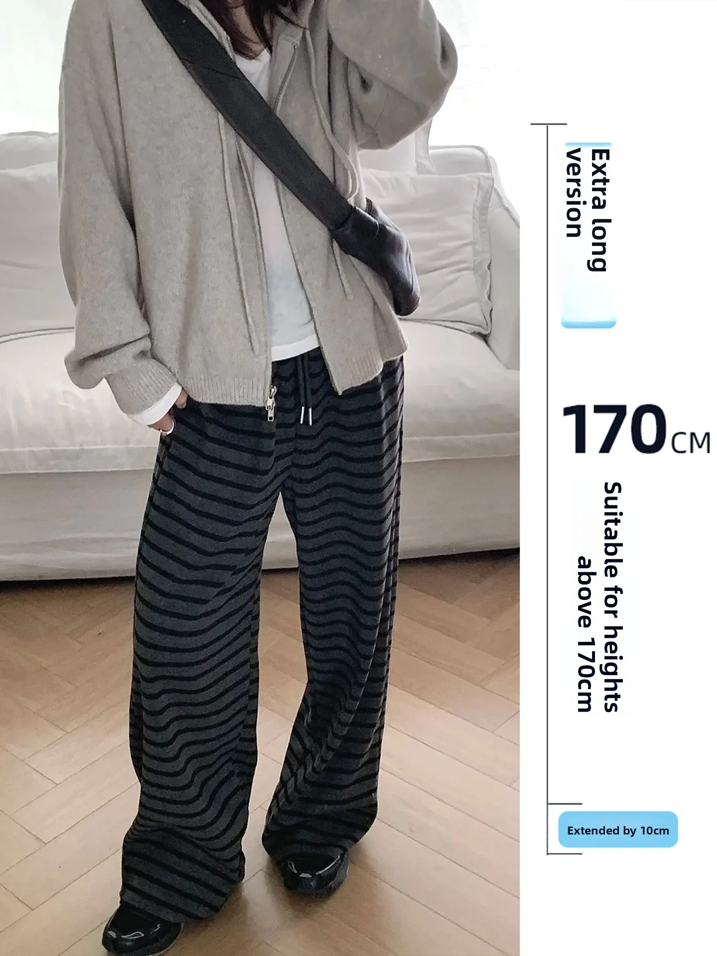 High Waist Striped Loose Fit Dstring Casual Trousers for Women Autumn Winter Long Version Vintage High Waist Rice Noodle P...
High Waist Striped Loose Fit Dstring Casual Trousers for Women Autumn Winter Long Version Vintage High Waist Rice Noodle P...
