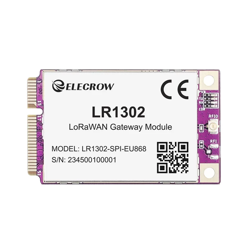 LR1302 LoRaWAN Gateway Module 863-870MHz Semtech SX1302 Chip Long Range Support 8-Channels with CE /FCC Certification
LR1302 LoRaWAN Gateway Module 863-870MHz Semtech SX1302 Chip Long Range Support 8-Channels with CE /FCC Certification