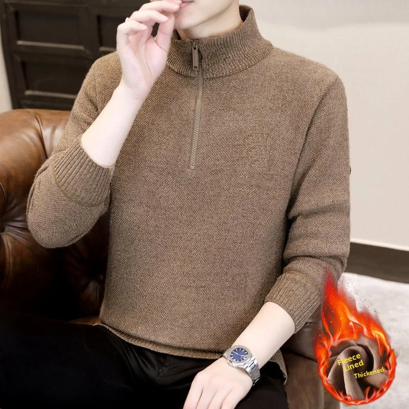 Модный мужской вязаный свитер, зимний Thiened Fce, повседневный свободный крой, полиэстер, нейлон, спандекс, дизайн с высокой молнией
Модный мужской вязаный свитер, зимний Thiened Fce, повседневный свободный крой, полиэстер, нейлон, спандекс, дизайн с высокой молнией