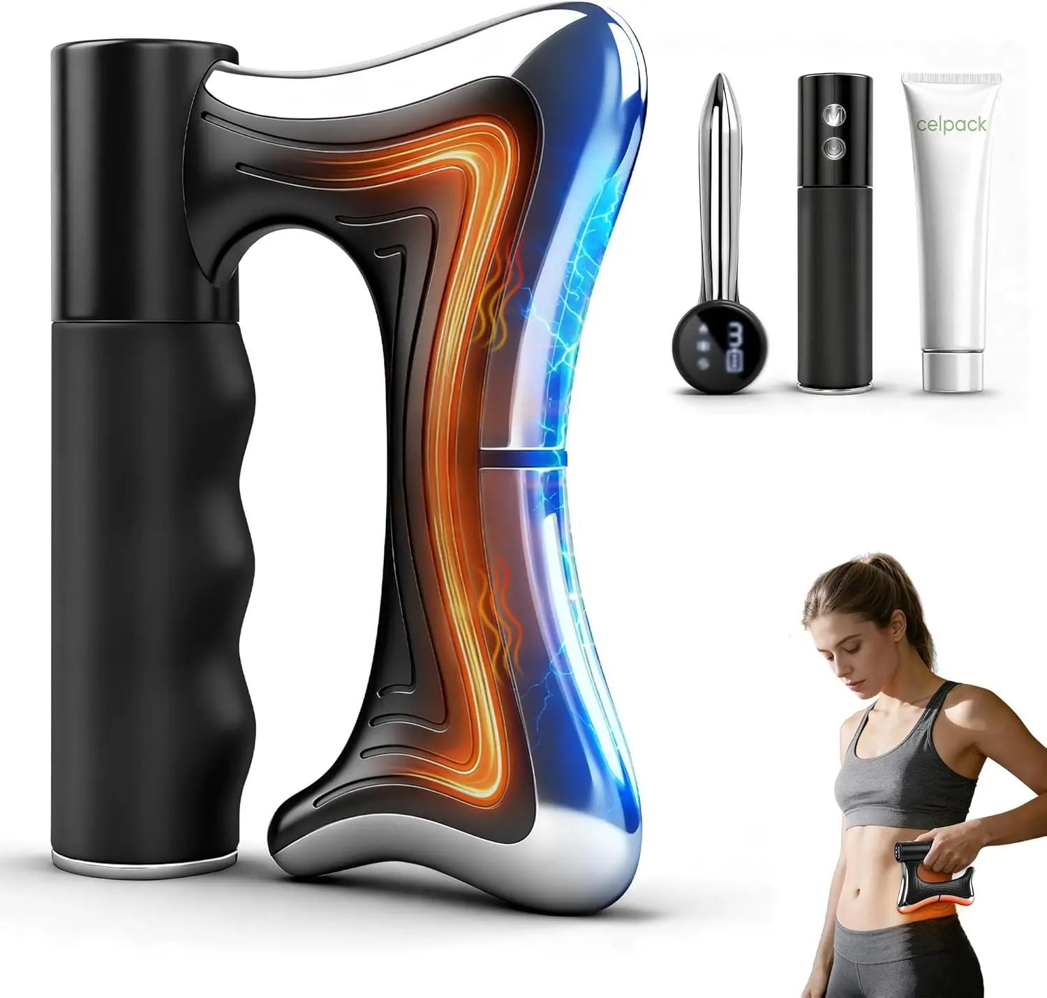 Heated Muscle Scraper with Pulse, Vibration & Heat for Deep Tissue Massage, Gua Sha Tool for Pain Relief & Relaxation
Heated Muscle Scraper with Pulse, Vibration & Heat for Deep Tissue Massage, Gua Sha Tool for Pain Relief & Relaxation