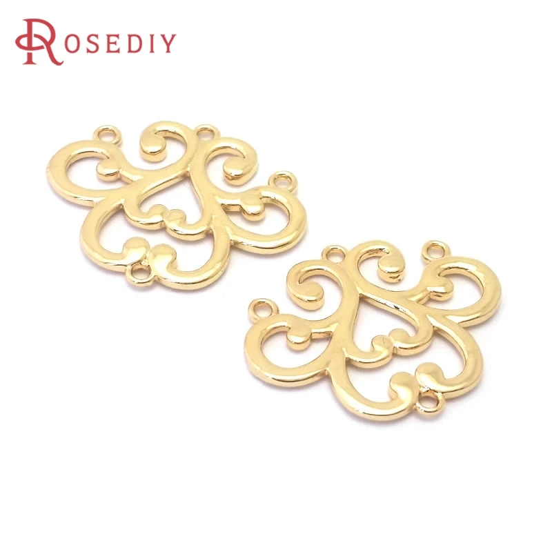 10PCS 18K Gold Color Flower Connect Charms Pendants Earrings High Quality Jewelry Diy Accessories
10PCS 18K Gold Color Flower Connect Charms Pendants Earrings High Quality Jewelry Diy Accessories