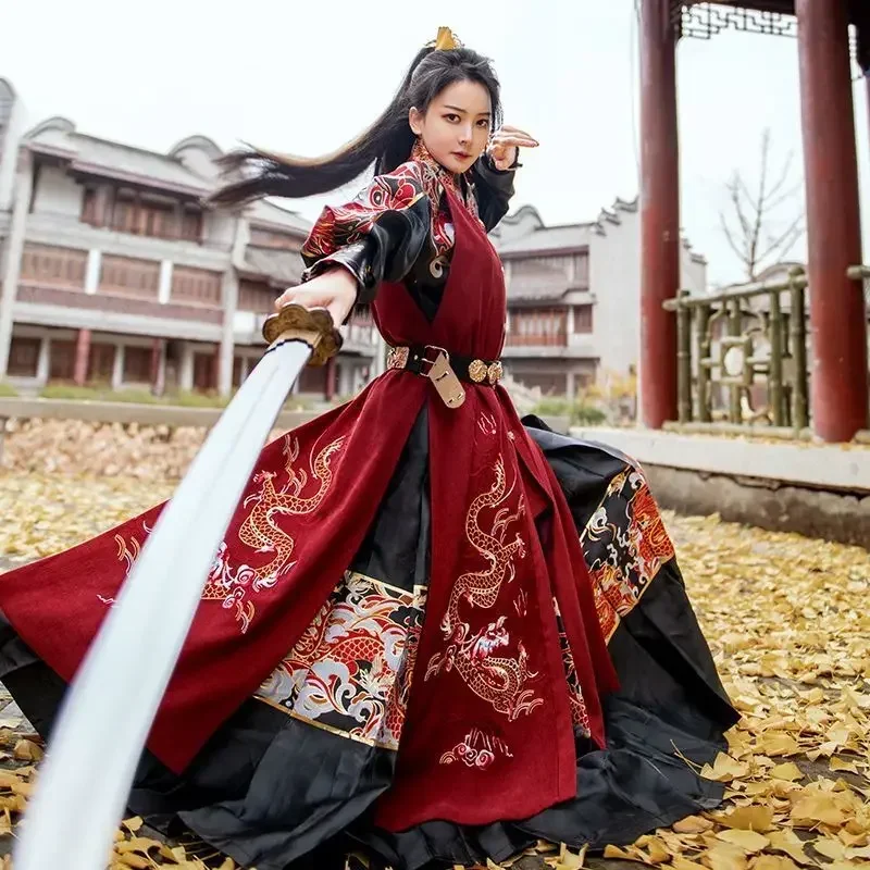 Hanfu Men&Women Ancient Chinese Hanfu Armour Gown Adult Archer Cosplay Costume Red Black Beige Hanfu Sets For Couples Plus Size
Hanfu Men&Women Ancient Chinese Hanfu Armour Gown Adult Archer Cosplay Costume Red Black Beige Hanfu Sets For Couples Plus Size