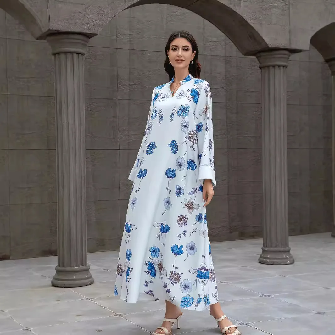 2026 Middle Eastern Dubai Muslim Ladies' Printed Abaya It Is A New-style Casual Stand-up Collar Dress in The Arabian Abaya Style
2026 Middle Eastern Dubai Muslim Ladies' Printed Abaya It Is A New-style Casual Stand-up Collar Dress in The Arabian Abaya Style