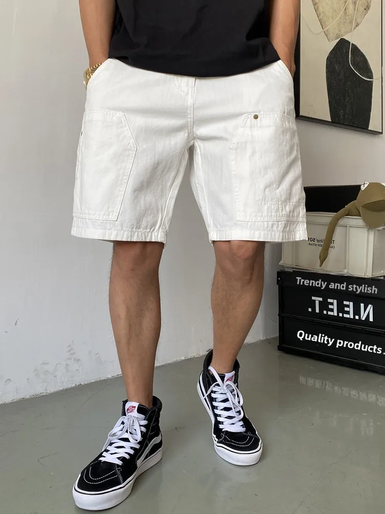 Summer American Casual Loose Men's White Workwear Shorts Trendy Mid-Waist Five-Quarter Pants Straight Leg Cool Feeling
Summer American Casual Loose Men's White Workwear Shorts Trendy Mid-Waist Five-Quarter Pants Straight Leg Cool Feeling