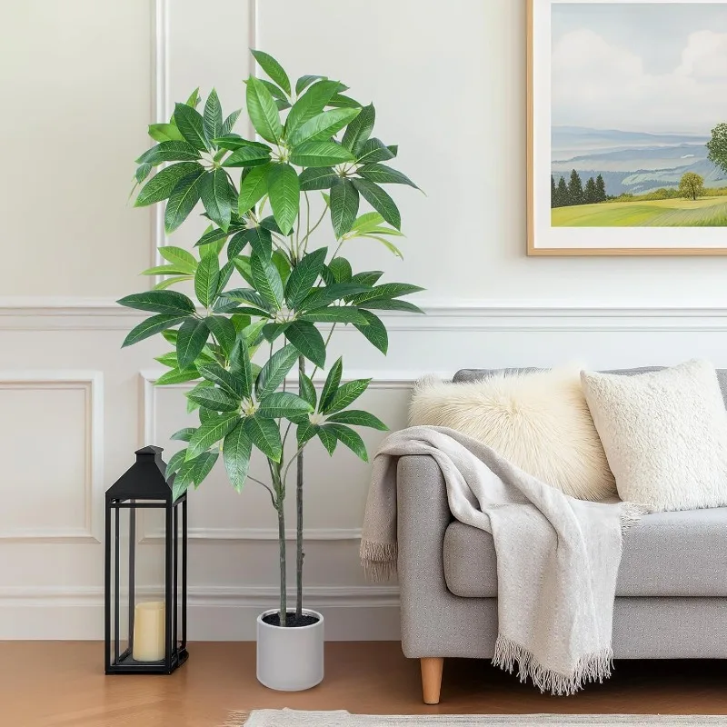 Artificial Money Tree - Fake Tree with White Planter - Large Faux Plants Indoor, Lifelike Branches Foliage
Artificial Money Tree - Fake Tree with White Planter - Large Faux Plants Indoor, Lifelike Branches Foliage