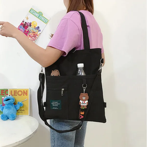 Canvas Handbag Shoulder Bag Youth Shopping Bag Zipper Girls Student Bookbag Handbags Women Bags Casual Tote with Outside Pocket
Canvas Handbag Shoulder Bag Youth Shopping Bag Zipper Girls Student Bookbag Handbags Women Bags Casual Tote with Outside Pocket