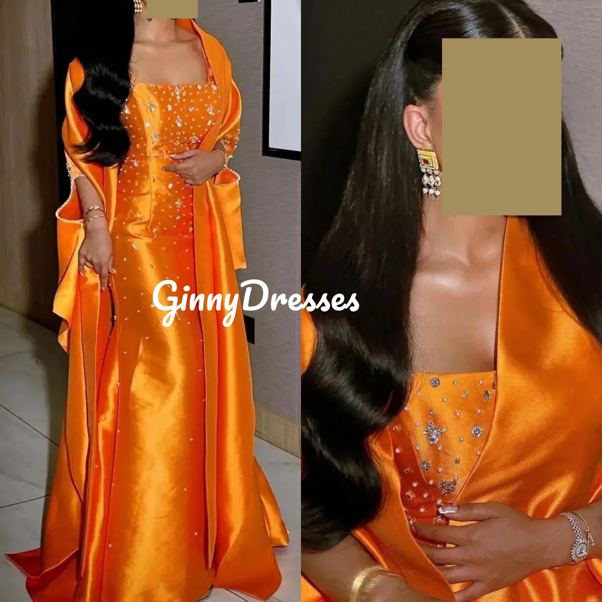 Customized Dresses For Prom A-Line Strapless Floor-Length Beadings Luxury Evening Dresses Cap Straps Wedding Party Dress
Customized Dresses For Prom A-Line Strapless Floor-Length Beadings Luxury Evening Dresses Cap Straps Wedding Party Dress