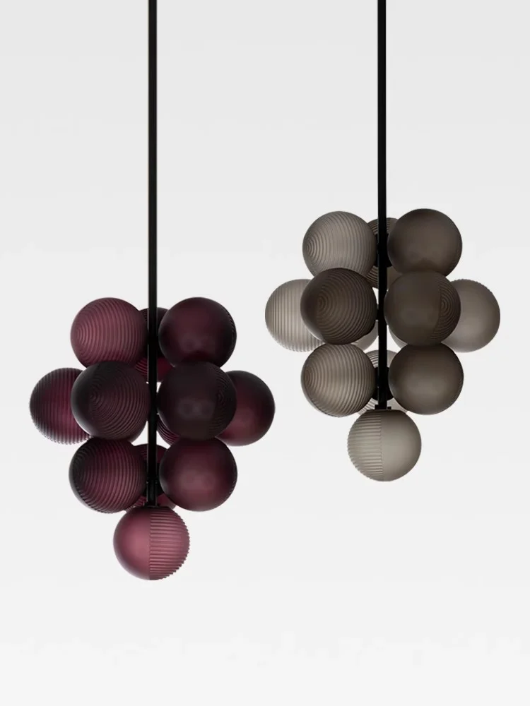 Post-Modern Grape Lamp Series Personality Home Decor Elegant LED Chandeliers Creative Purple Ripple Ball Lights For Bedroom
Post-Modern Grape Lamp Series Personality Home Decor Elegant LED Chandeliers Creative Purple Ripple Ball Lights For Bedroom