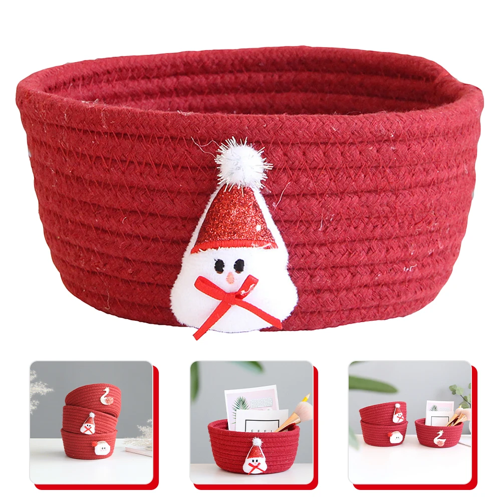 Christmas Basket Red Cotton Thread Storage Bin Woven Organizer Sundries Holder Gift Basket Holiday Decoration
Christmas Basket Red Cotton Thread Storage Bin Woven Organizer Sundries Holder Gift Basket Holiday Decoration