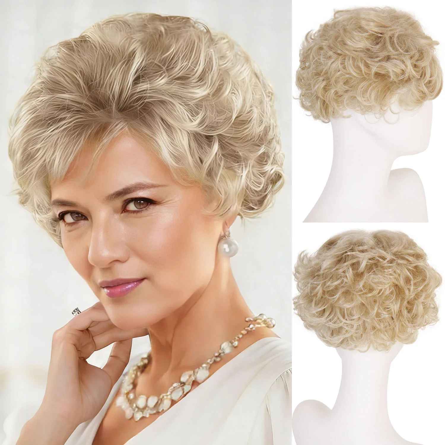 Синтетический блонд-парик для пожилых женщин, 10 дюймов, короткий, кудрявый, для повседневной носки, вечеринок, косплея, термостойкий, естественный вид
Синтетический блонд-парик для пожилых женщин, 10 дюймов, короткий, кудрявый, для повседневной носки, вечеринок, косплея, термостойкий, естественный вид