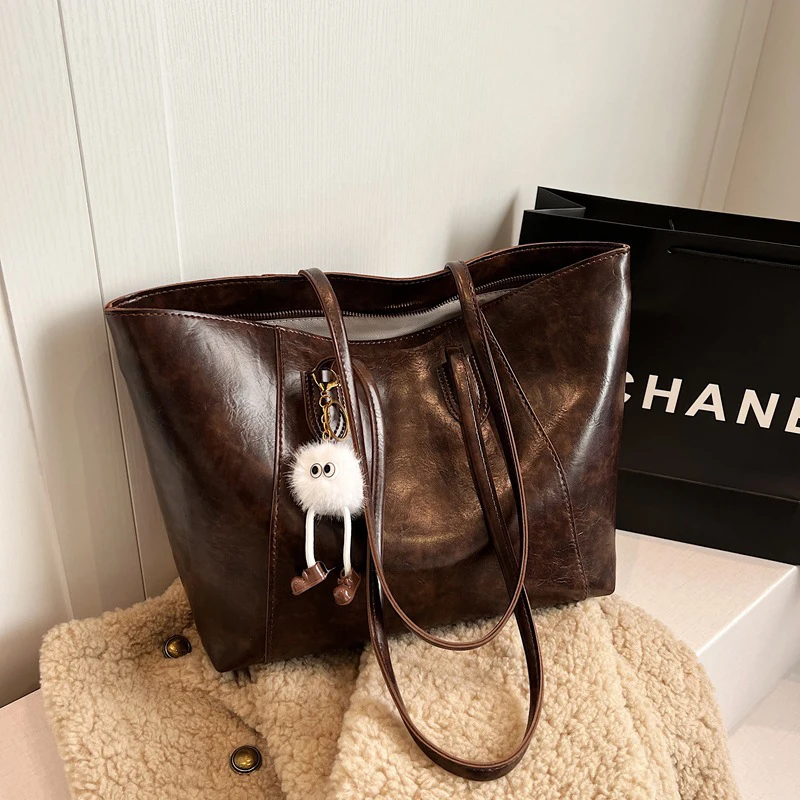 2025 зимняя женская сумка через плечо премиум-класса большой вместимости, коричневая сумка-тоут для студентов университета
2025 зимняя женская сумка через плечо премиум-класса большой вместимости, коричневая сумка-тоут для студентов университета