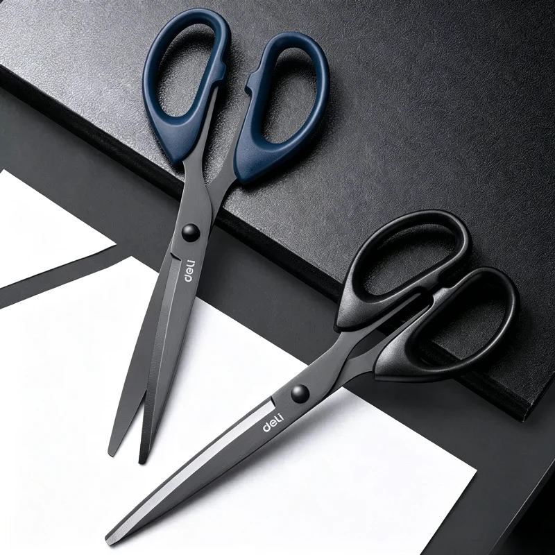 Deli Black Blade Scissors Stationery 180mm 7 Inch Stainless Steel Anti-Rust Sharp for Office Home School Craft Cutting Tool
Deli Black Blade Scissors Stationery 180mm 7 Inch Stainless Steel Anti-Rust Sharp for Office Home School Craft Cutting Tool