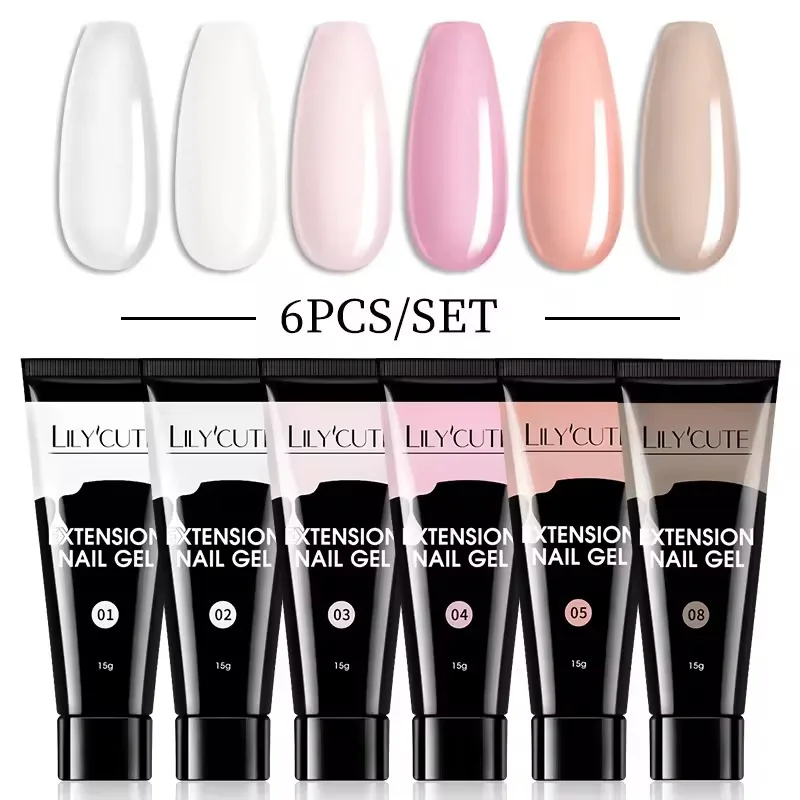 LILYCUTE 15ml Acrylic UV Gel Extension Nail Gel Kit Clear Nude Glitter Color Quick Extension Gel Nail Polish For Nail Art Design
LILYCUTE 15ml Acrylic UV Gel Extension Nail Gel Kit Clear Nude Glitter Color Quick Extension Gel Nail Polish For Nail Art Design