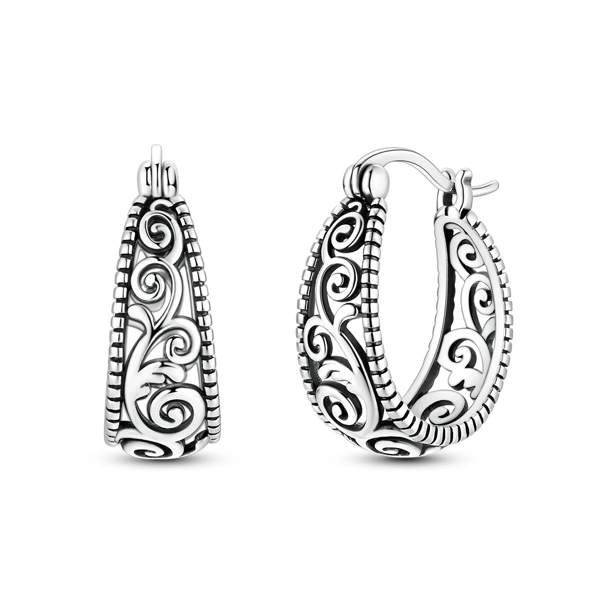 925 Sterling Silver Hoop Earring Retro Curly Grass Pattern Round Shape Pendientes For Woman Fine Jewelry
925 Sterling Silver Hoop Earring Retro Curly Grass Pattern Round Shape Pendientes For Woman Fine Jewelry