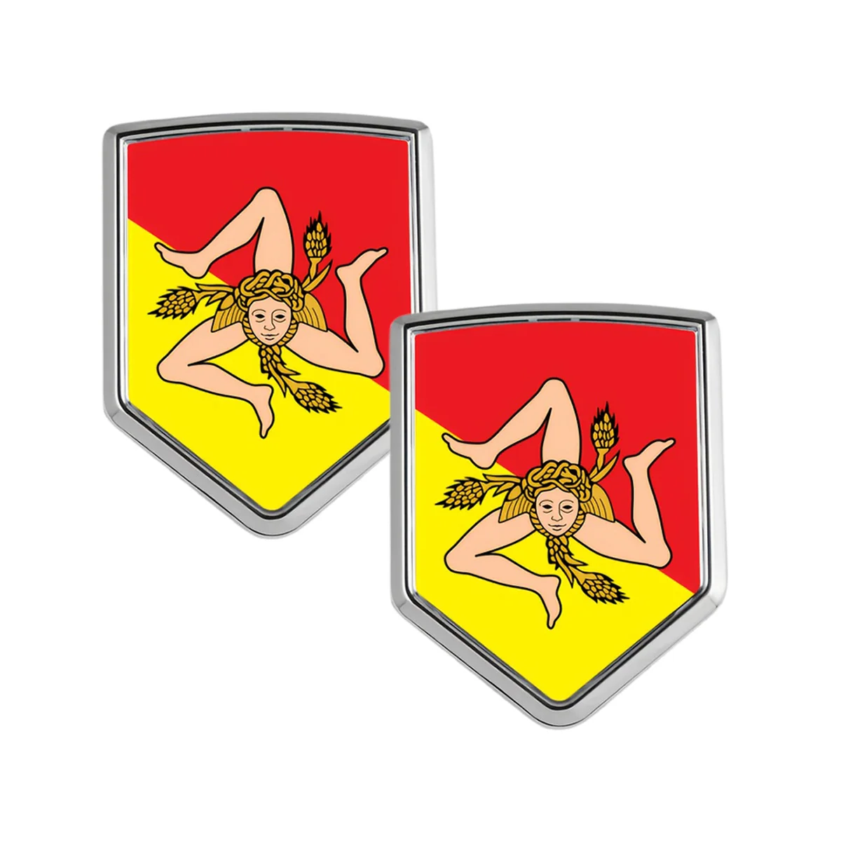 2pcs Sicilian Style Shield Decals 3D Chrome Metal Emblems Car Accessories For Cars, Motorcycles, And Bumpers
2pcs Sicilian Style Shield Decals 3D Chrome Metal Emblems Car Accessories For Cars, Motorcycles, And Bumpers