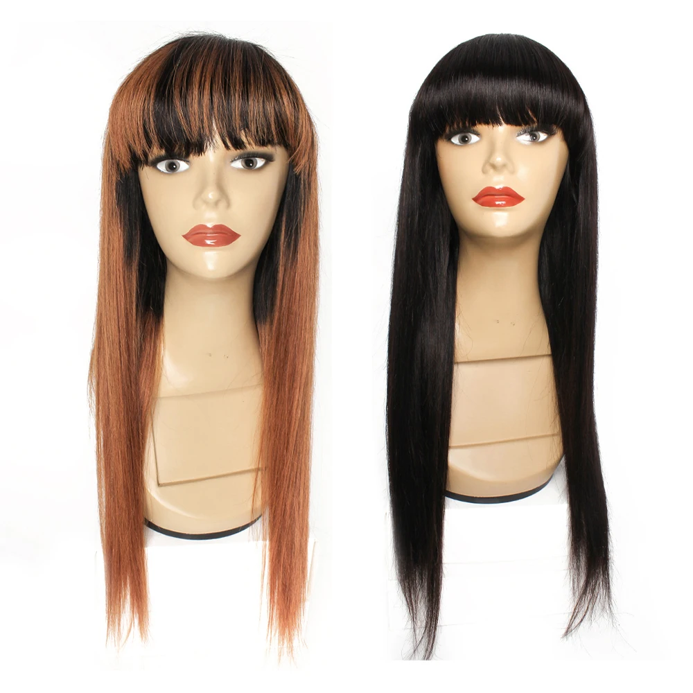 Glueless Wigs Natural Color T1B30 T1B99J Full Machine Made Wigs With Blunt Bang 150% Density Remy Brazilian Human Hair Gemlong
Glueless Wigs Natural Color T1B30 T1B99J Full Machine Made Wigs With Blunt Bang 150% Density Remy Brazilian Human Hair Gemlong