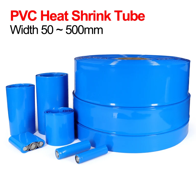 1/5m PVC Heat Shrink Tube Blue Width 50mm ~ 500mm 18650 Lipo Batteries Pack Insulated Cable Sleeve Protection Battery Film Wrap
1/5m PVC Heat Shrink Tube Blue Width 50mm ~ 500mm 18650 Lipo Batteries Pack Insulated Cable Sleeve Protection Battery Film Wrap